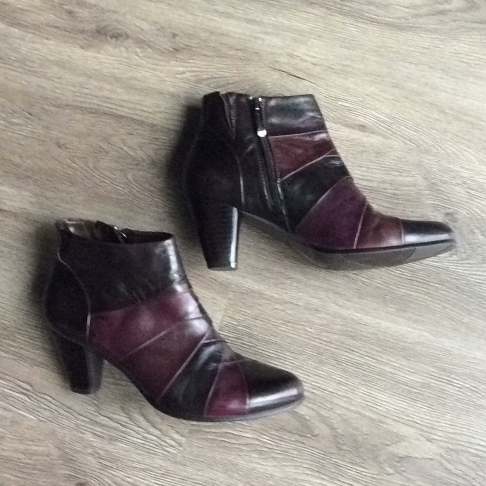 Leather Patchwork Booties - image 1
